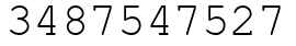 Число 3487547527.