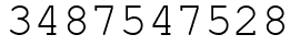Число 3487547528.