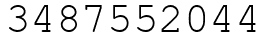 Число 3487552044.