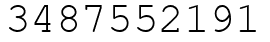 Число 3487552191.