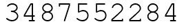 Число 3487552284.