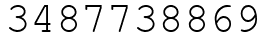Число 3487738869.