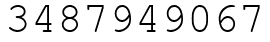 Число 3487949067.