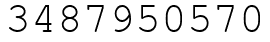 Число 3487950570.