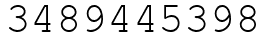 Число 3489445398.
