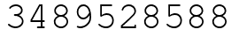Число 3489528588.