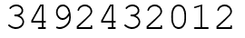Число 3492432012.