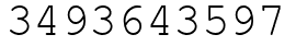 Число 3493643597.