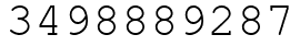 Число 3498889287.