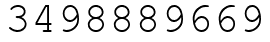 Число 3498889669.