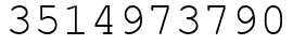 Число 3514973790.