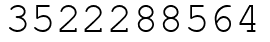 Число 3522288564.