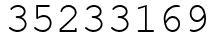 Число 35233169.