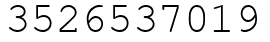 Число 3526537019.