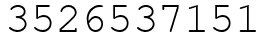 Число 3526537151.