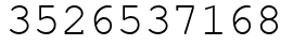 Число 3526537168.