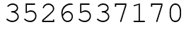 Число 3526537170.