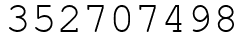Число 352707498.