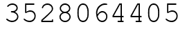 Число 3528064405.