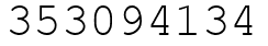 Число 353094134.