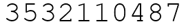 Число 3532110487.