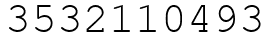 Число 3532110493.