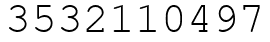 Число 3532110497.