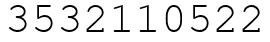 Число 3532110522.