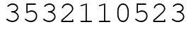 Число 3532110523.