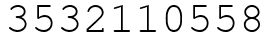 Число 3532110558.