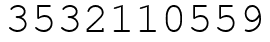 Число 3532110559.