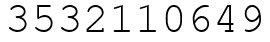 Число 3532110649.
