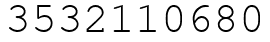 Число 3532110680.