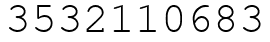 Число 3532110683.