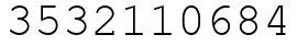 Число 3532110684.