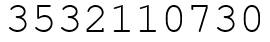 Число 3532110730.