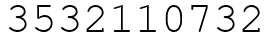 Число 3532110732.