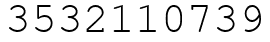 Число 3532110739.