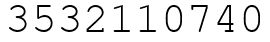 Число 3532110740.