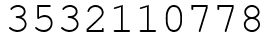 Число 3532110778.