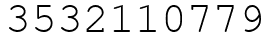 Число 3532110779.