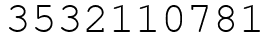 Число 3532110781.
