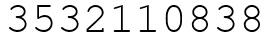 Число 3532110838.