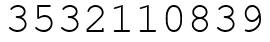 Число 3532110839.
