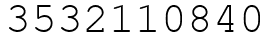 Число 3532110840.