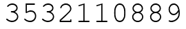 Число 3532110889.