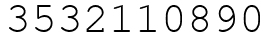 Число 3532110890.