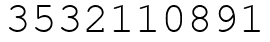 Число 3532110891.