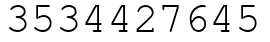Число 3534427645.
