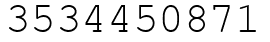 Число 3534450871.